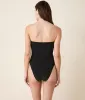 The Kauai One Piece - Lurex Rib - Black - Classic sold by Andie
