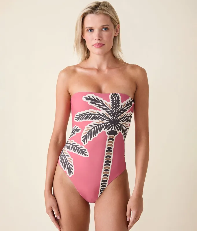 The Kauai One Piece - Eco Nylon - Palms - Classic sold by Andie