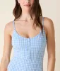 The Snap One Piece - Crinkle Gingham - Sky Gingham - Long Torso sold by Andie