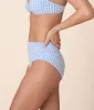 The High Rise Bikini Bottom - Crinkle Gingham - Sky Gingham sold by Andie