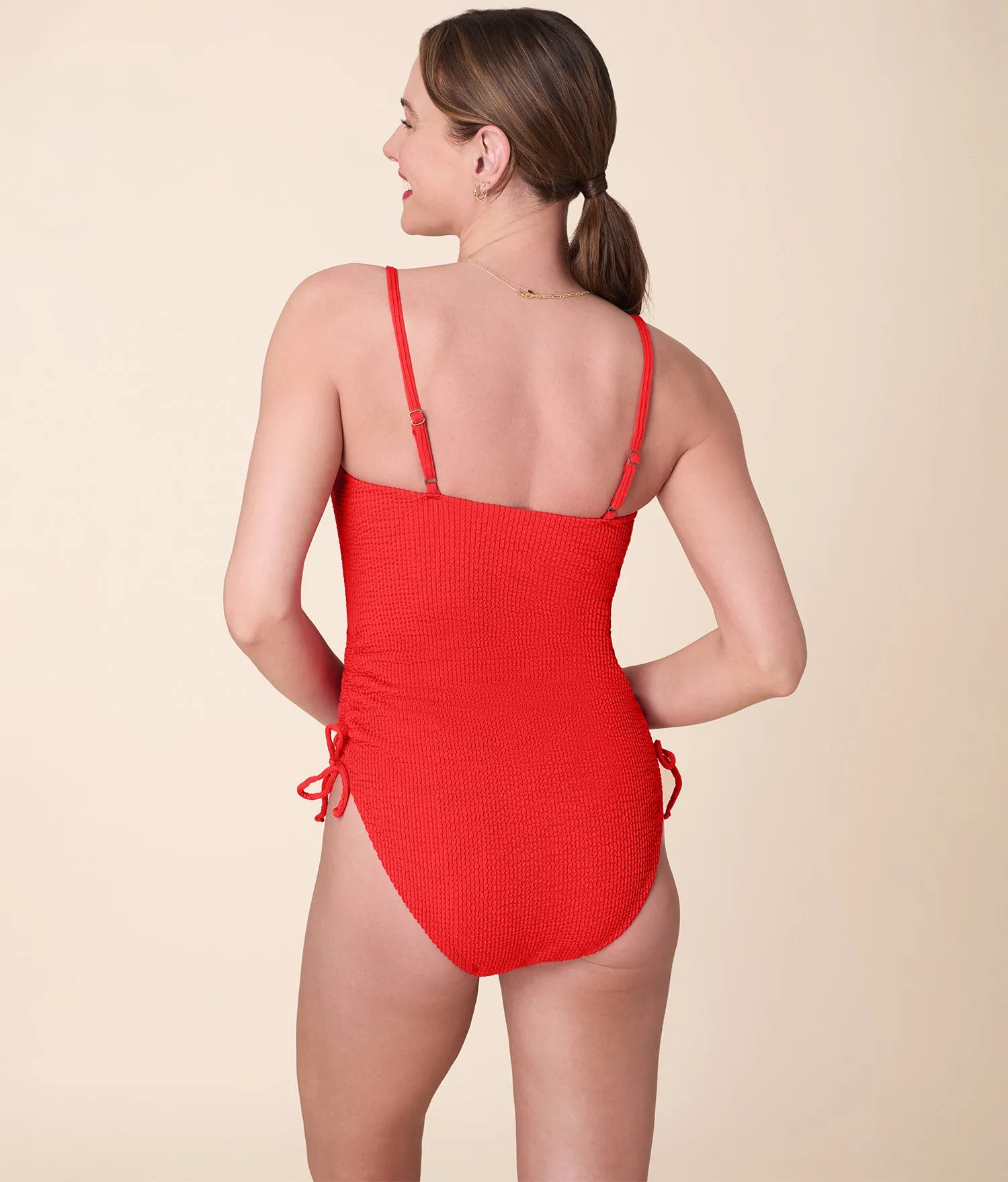 The Waikiki One Piece - Seersucker - Firecracker - Classic sold by Andie product image thumbnail 2