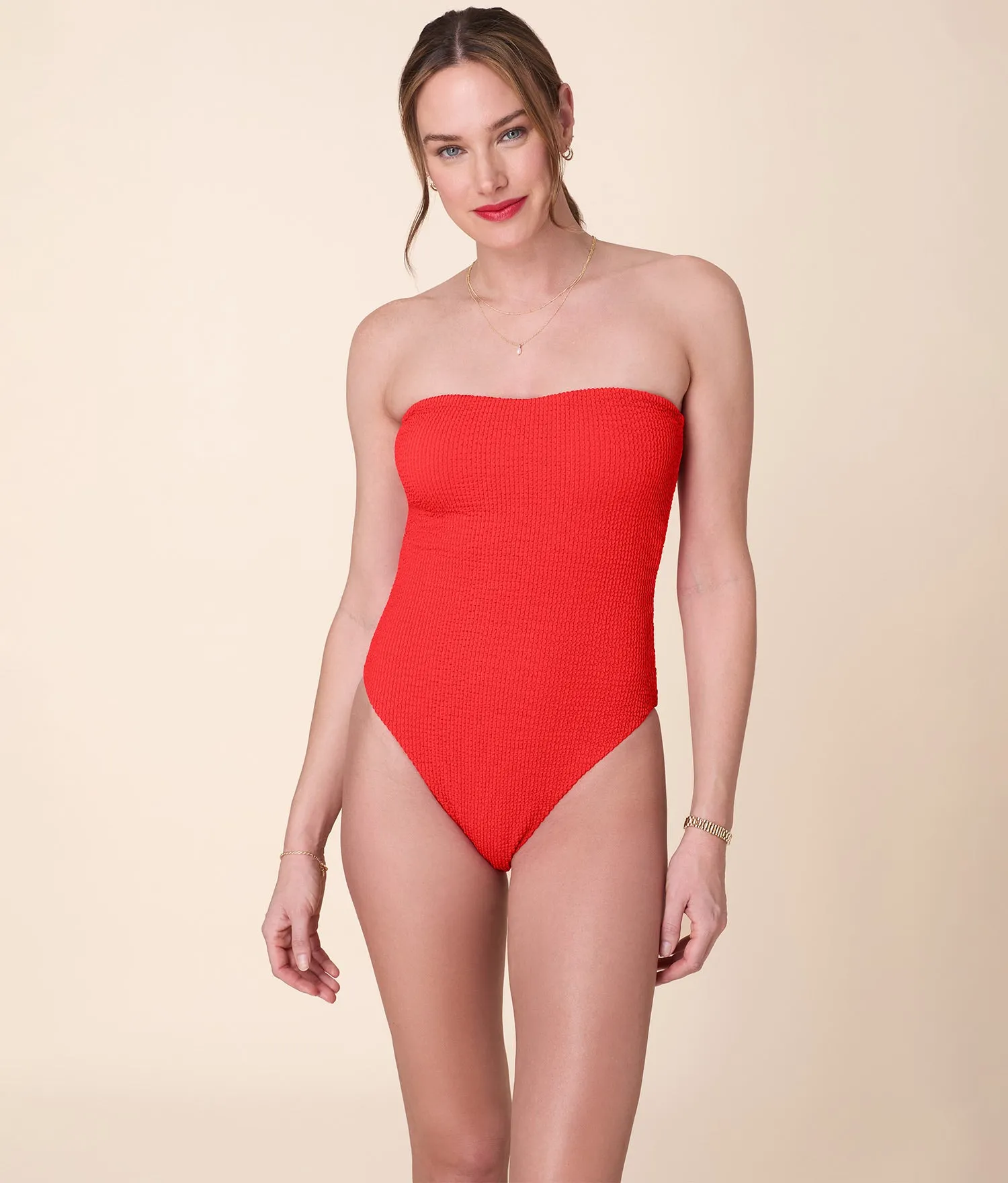 The Kauai One Piece - Seersucker - Firecracker - Classic sold by Andie