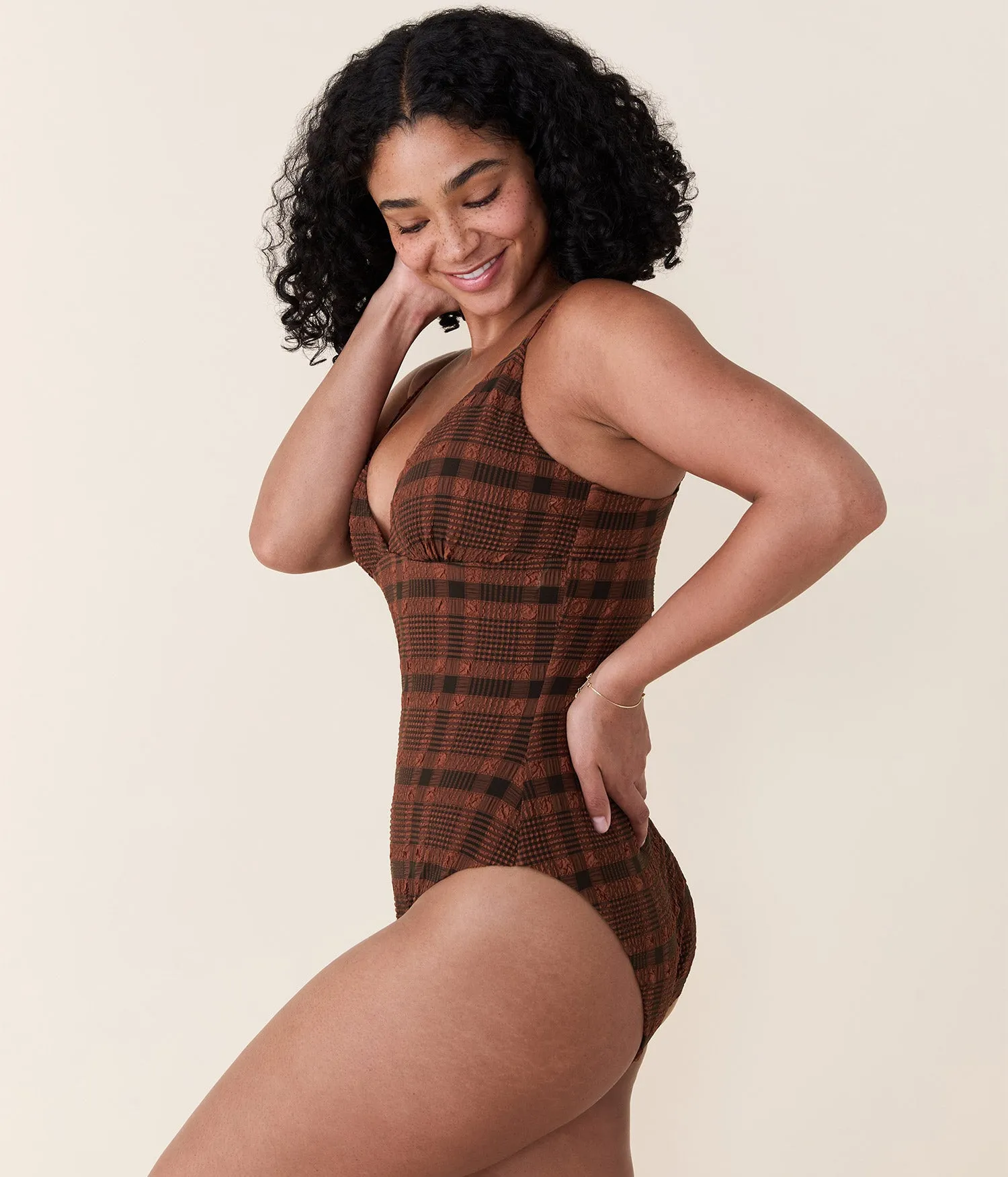 The Lanikai One Piece - Plaid - Sierra Plaid - Classic sold by Andie product image thumbnail 4