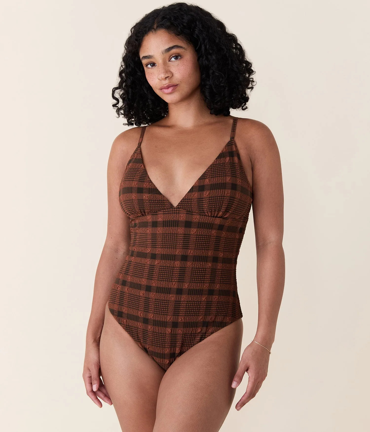 The Lanikai One Piece - Plaid - Sierra Plaid - Classic sold by Andie