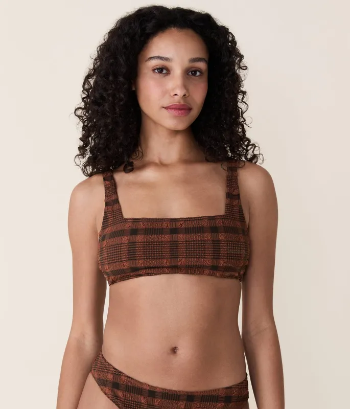 The Rye Bikini Top - Plaid - Sierra Plaid sold by Andie