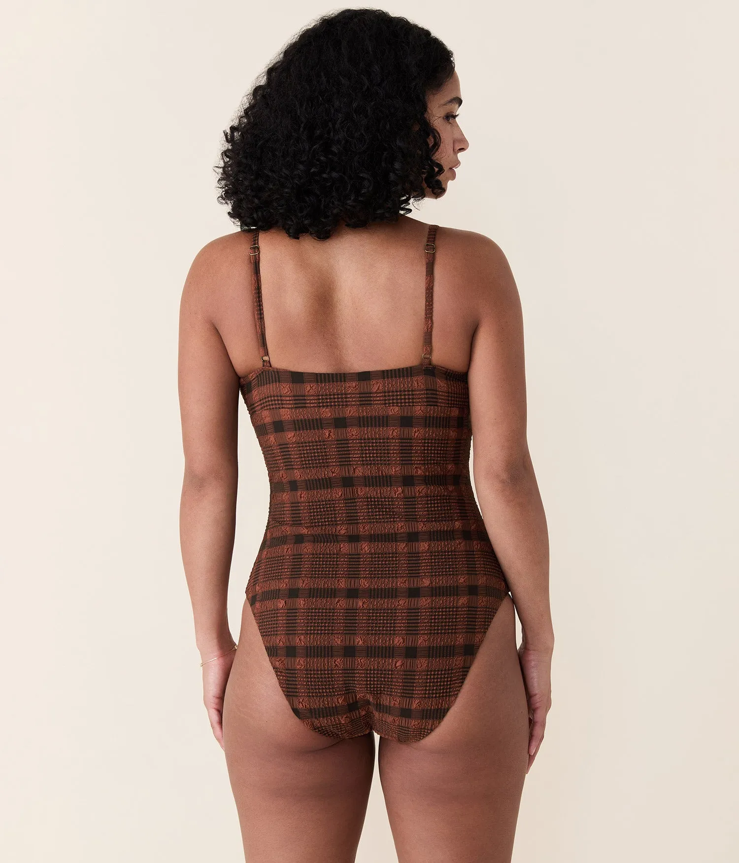 The Lanikai One Piece - Plaid - Sierra Plaid - Long Torso sold by Andie product image thumbnail 2