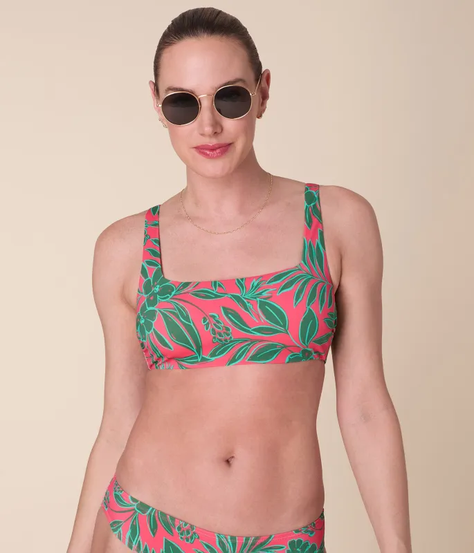 The Rye Bikini Top - Eco Nylon - Palm Blossom sold by Andie