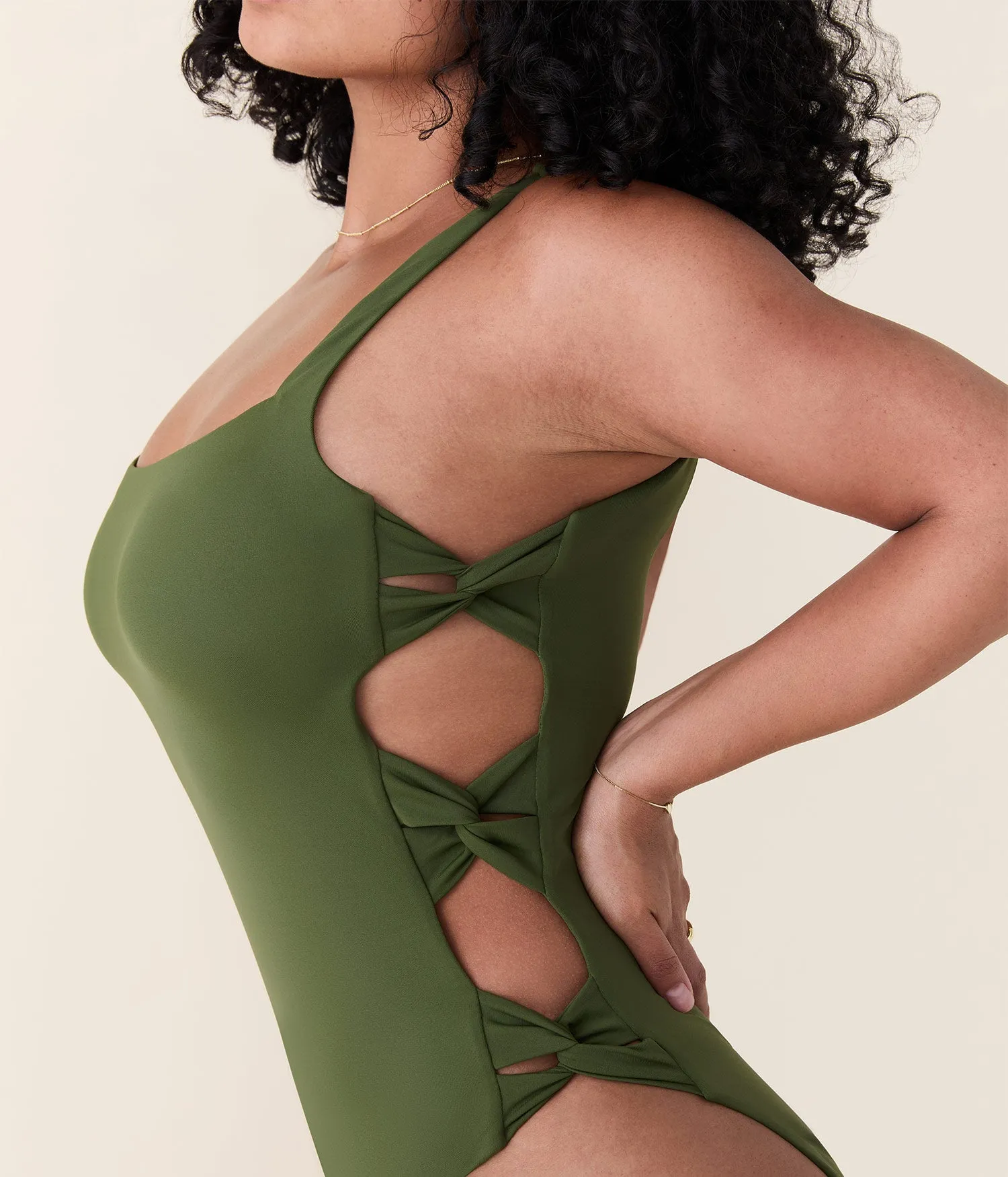 The Lucia One Piece - Eco Nylon - Clover - Long Torso sold by Andie product image thumbnail 5
