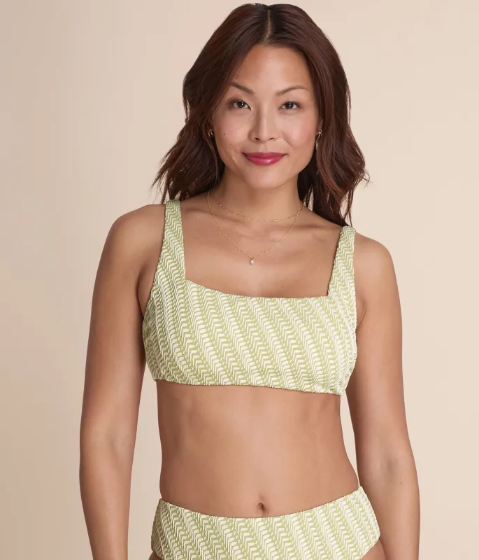 The Rye Bikini Top - Riviera Jacquard - Jasmine sold by Andie