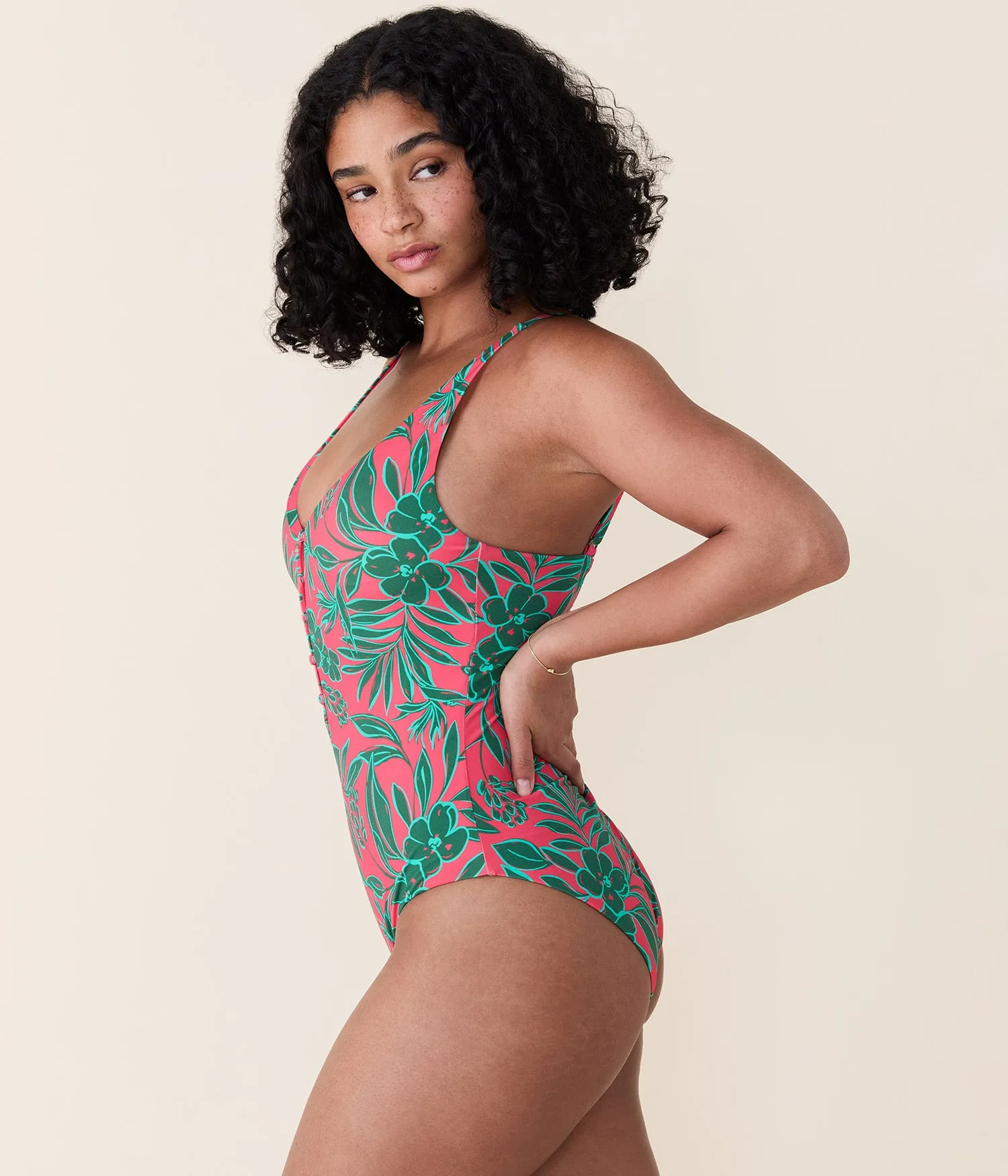 The Milos One Piece - Eco Nylon - Palm Blossom - Classic sold by Andie product image thumbnail 4