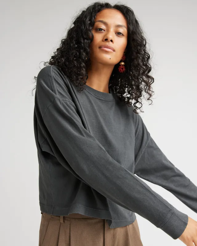 Women's Relaxed Crop Long Sleeve Tee | Richer Poorer sold by Andie