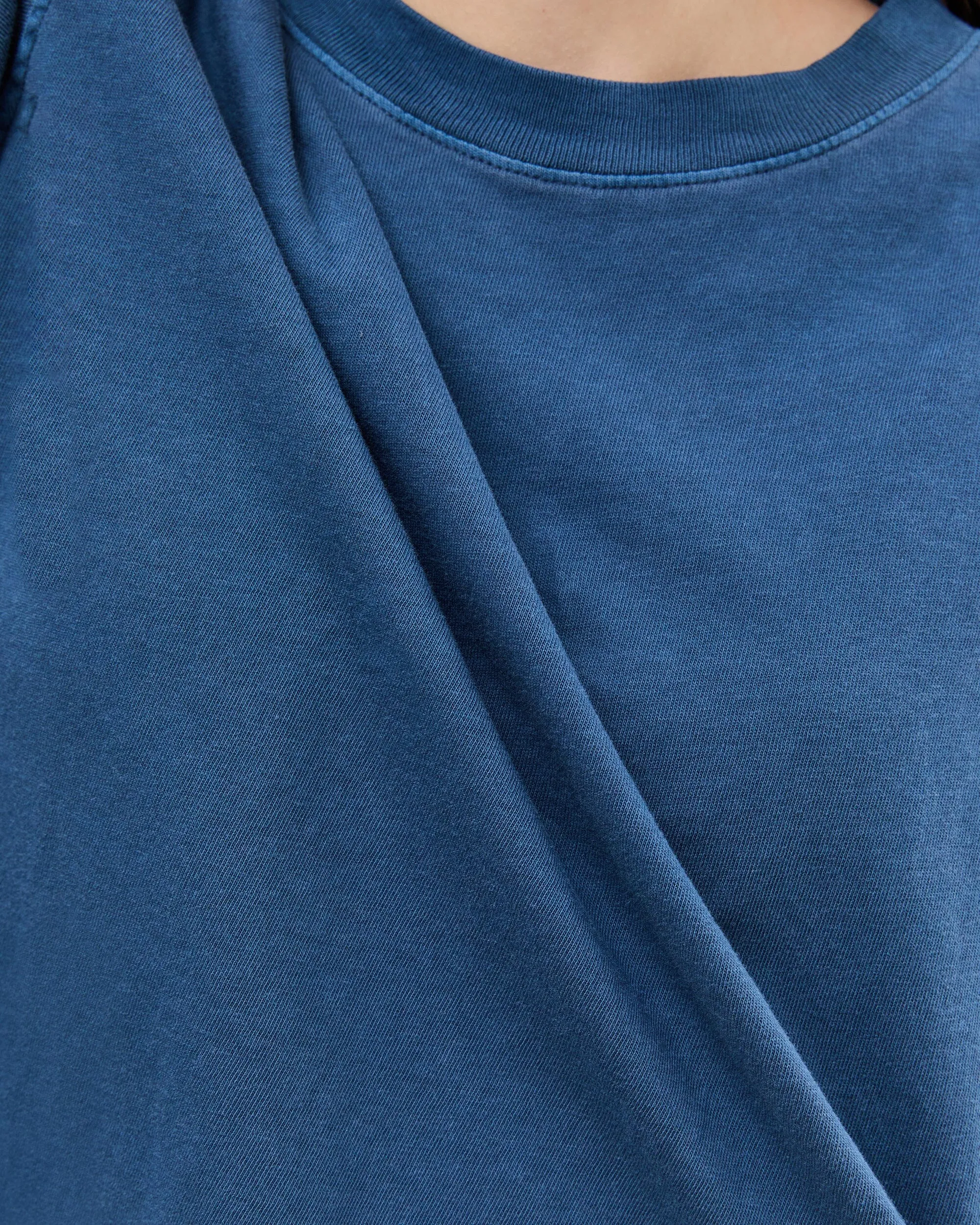 Womens Relaxed Crop Tee - Pigment Dye Jersey - Moonlit Ocean sold by Andie product image thumbnail 5