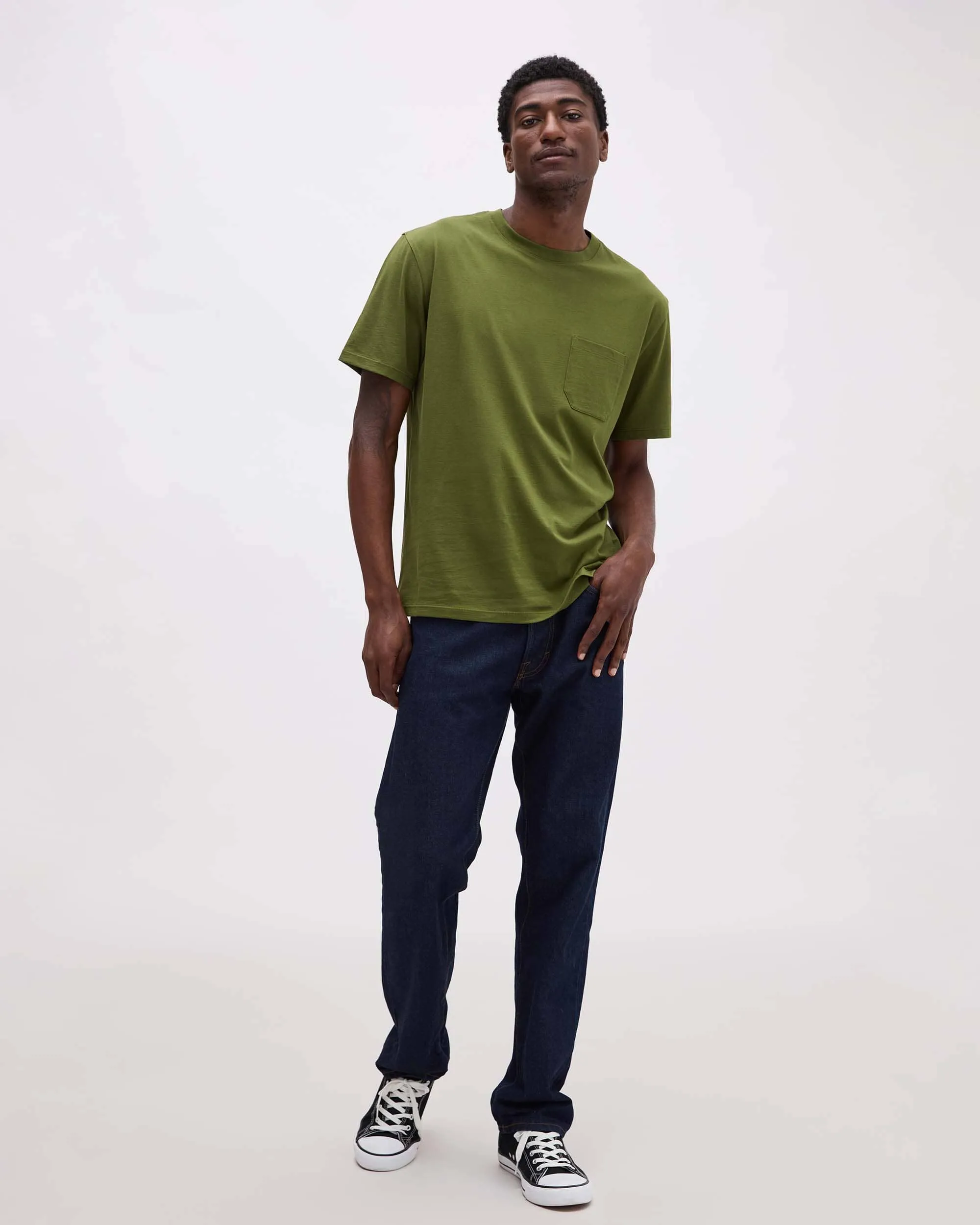 Mens Pima Pocket Tee - Pima Cotton Jersey - Cypress sold by Andie product image thumbnail 2