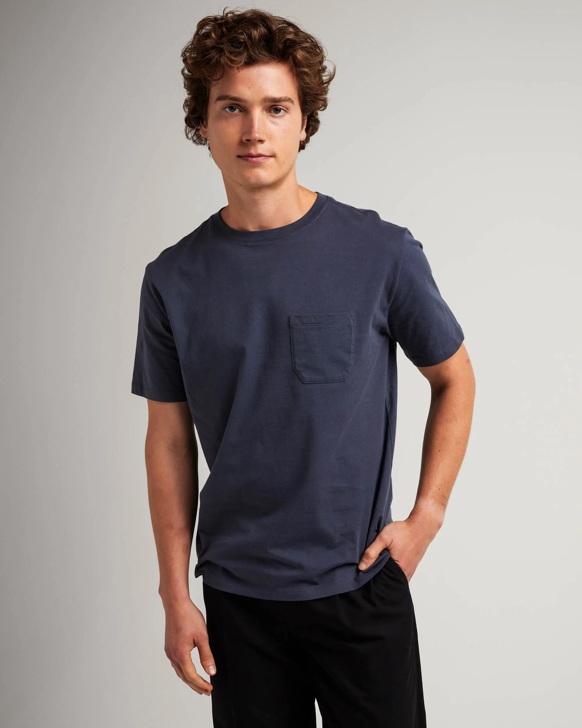 Mens Pima Pocket Tee - Pima Cotton Jersey - Blue Nights sold by Andie product image thumbnail 2