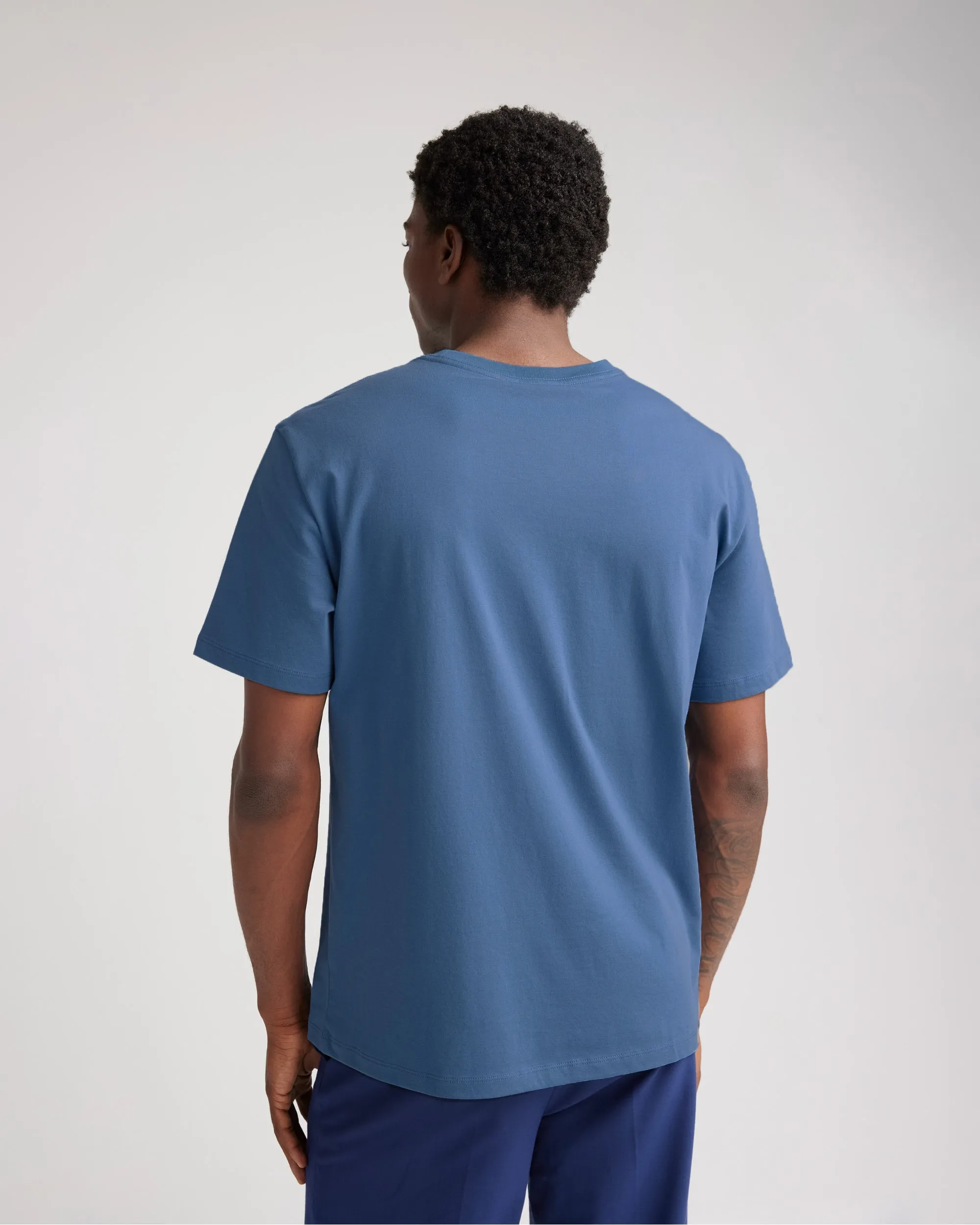 Mens Pima Pocket Tee - Pima Cotton Jersey - Blue Horizon sold by Andie product image thumbnail 4