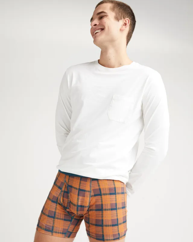 Mens Pima Long Sleeve Pocket Tee - Pima Cotton Jersey - White sold by Andie