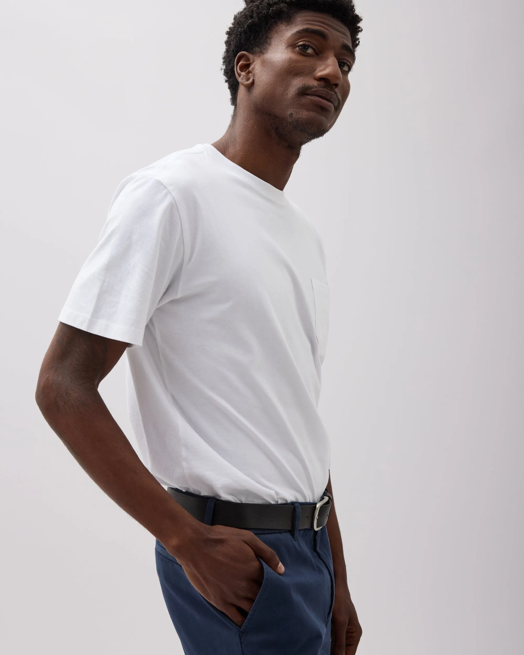 Mens Pima Pocket Tee - Pima Cotton Jersey - White sold by Andie product image thumbnail 2