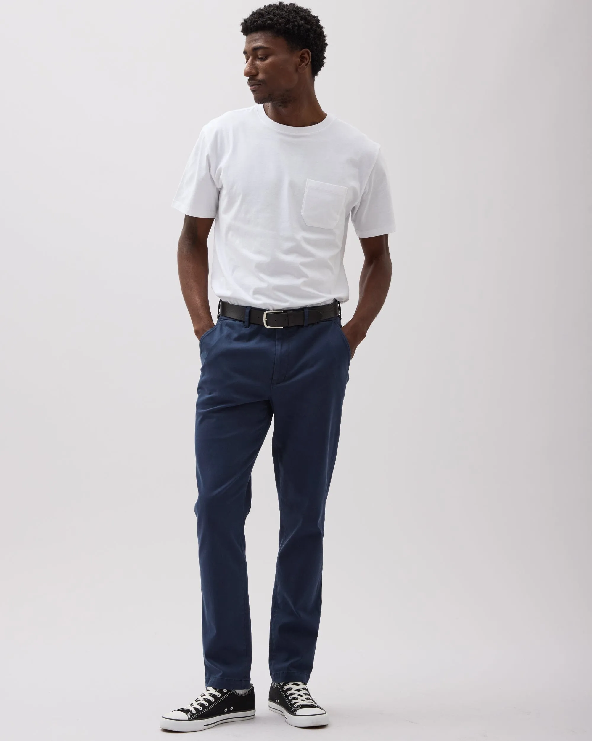 Mens Pima Pocket Tee - Pima Cotton Jersey - White sold by Andie