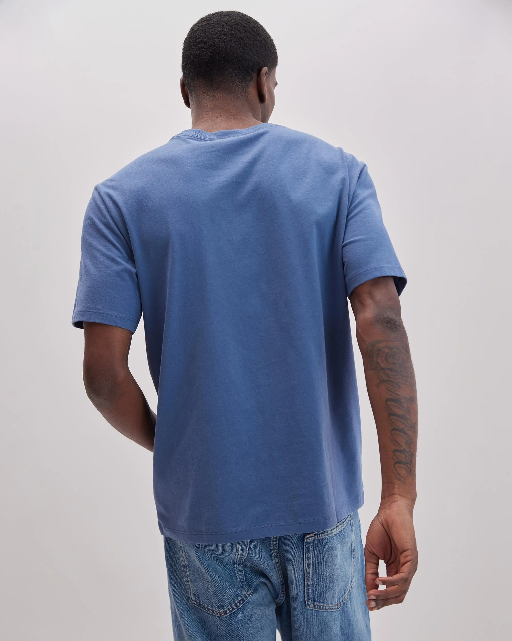 Mens Pima Pocket Tee - Pima Cotton Jersey - Vintage Indigo sold by Andie product image thumbnail 4