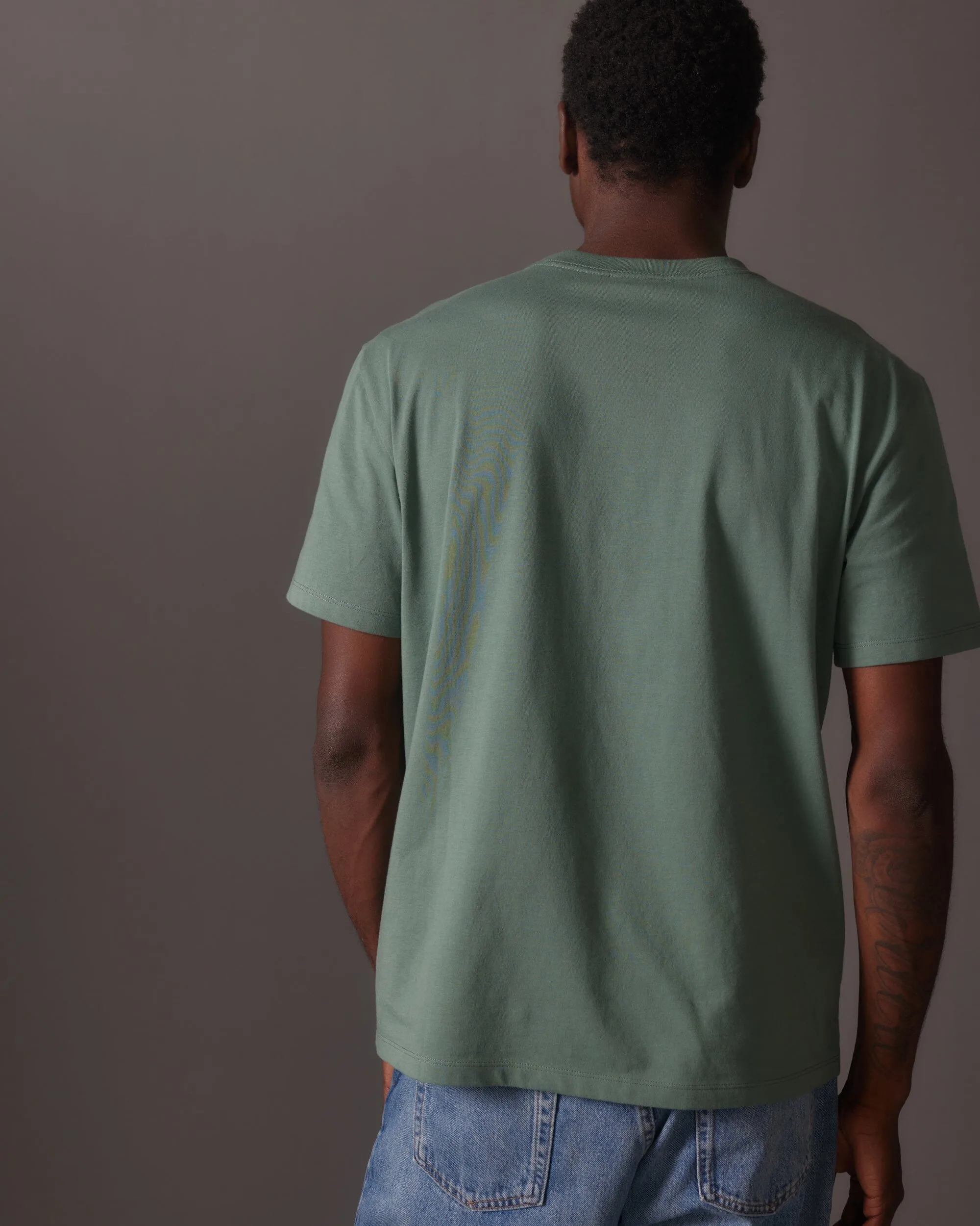 Mens Pima Pocket Tee - Pima Cotton Jersey - Sage Leaf sold by Andie product image thumbnail 4