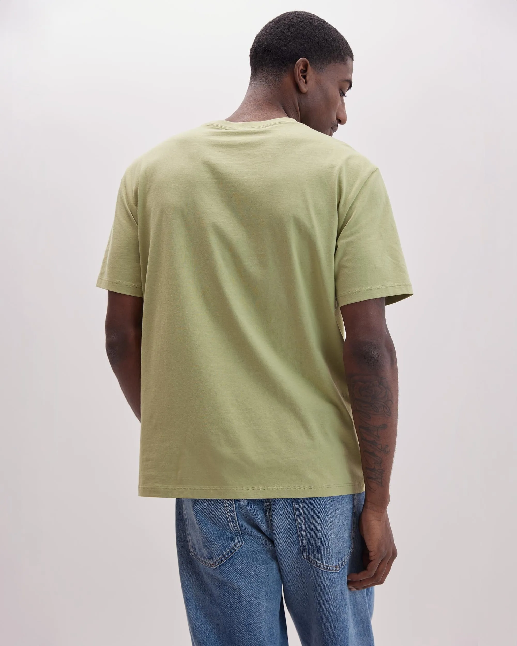 Mens Pima Pocket Tee - Pima Cotton Jersey - Green Ground sold by Andie product image thumbnail 2