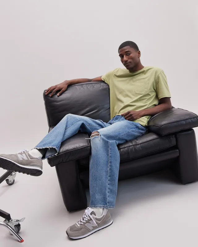 Mens Pima Pocket Tee - Pima Cotton Jersey - Green Ground sold by Andie