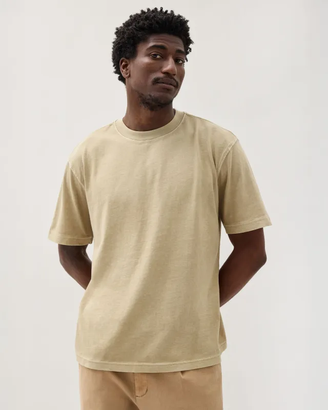 Mens Relaxed Short Sleeve Tee - Pigment Dye Jersey - Sponge sold by Andie