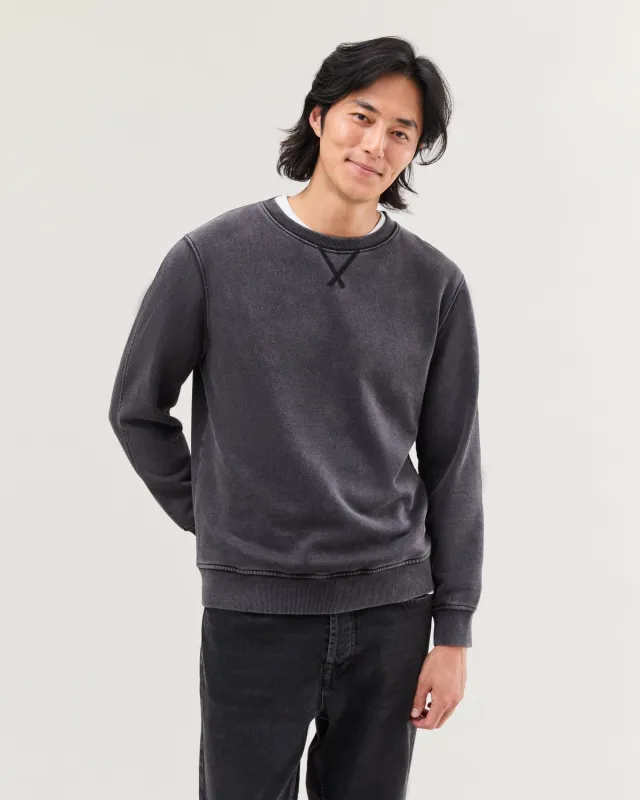 Mens Recycled Fleece Sweatshirt - Recycled Fleece - Mineral Black sold by Andie