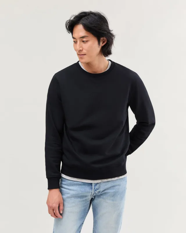 Mens Recycled Fleece Sweatshirt - Recycled Fleece - Black sold by Andie