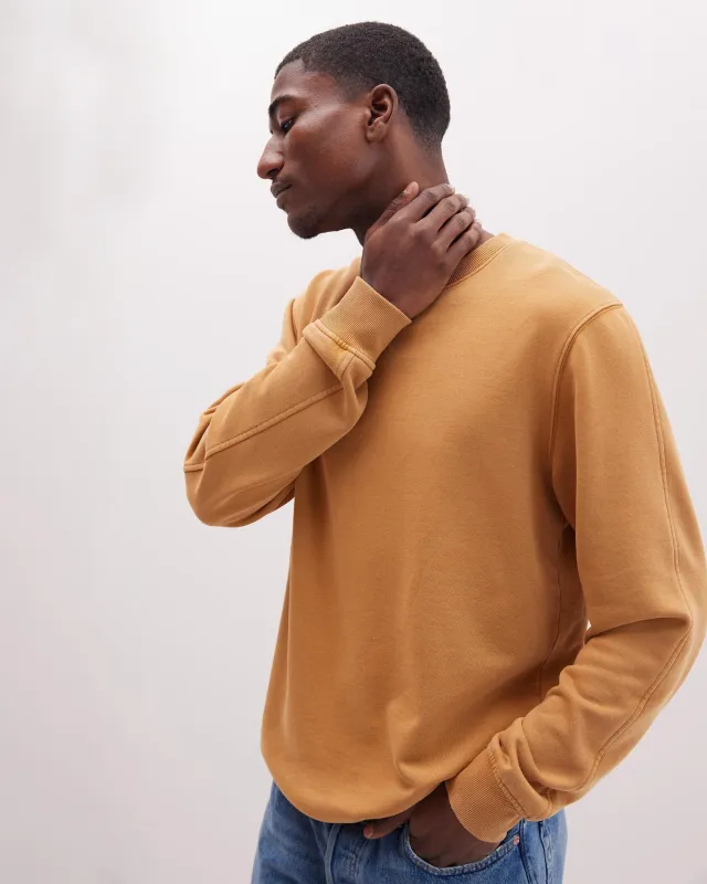 Mens Recycled Fleece Sweatshirt - Recycled Fleece - Mineral Gold Spice sold by Andie