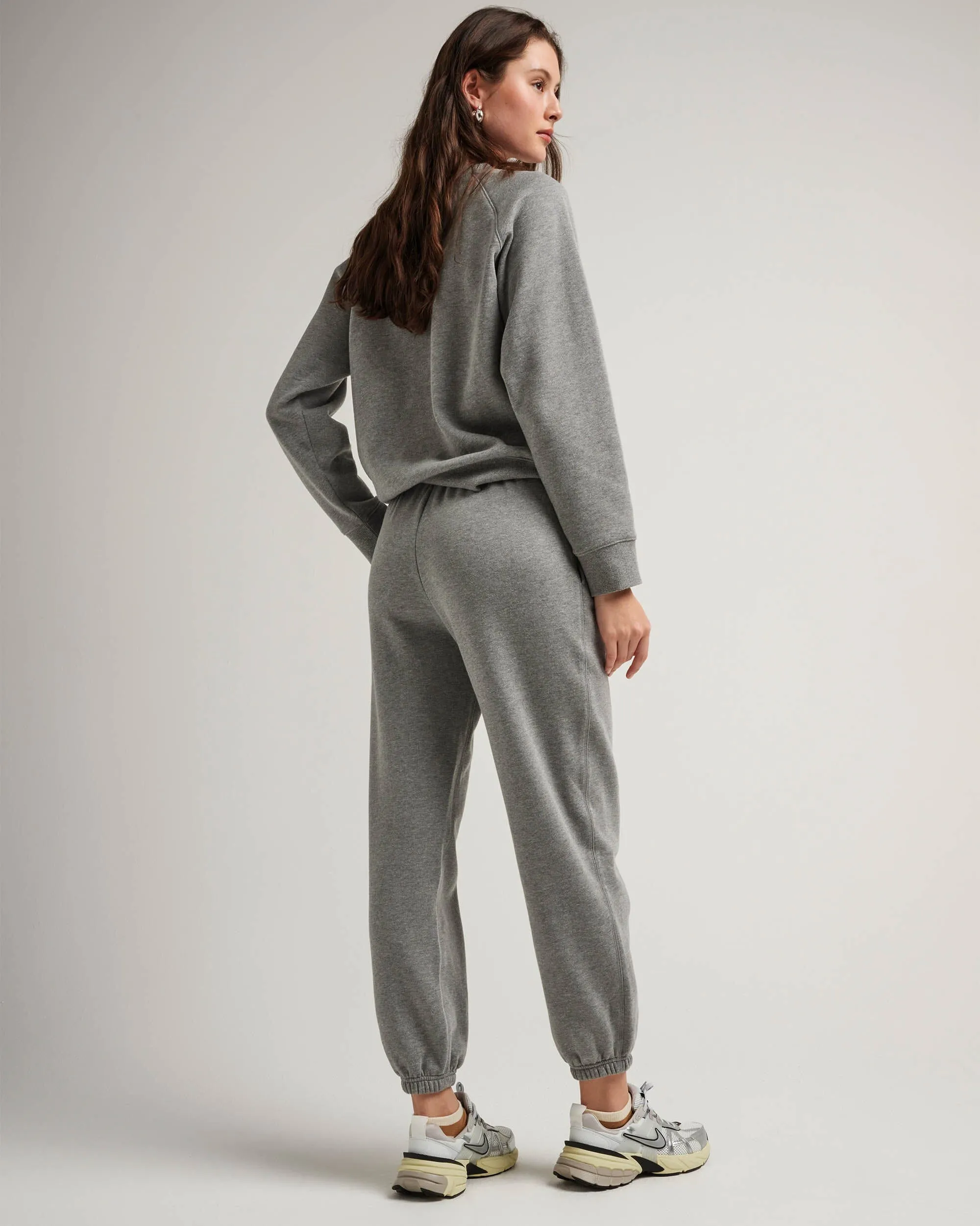 Womens Recycled Fleece Classic Sweatpant - Recycled Fleece - Heather Grey sold by Andie product image thumbnail 3