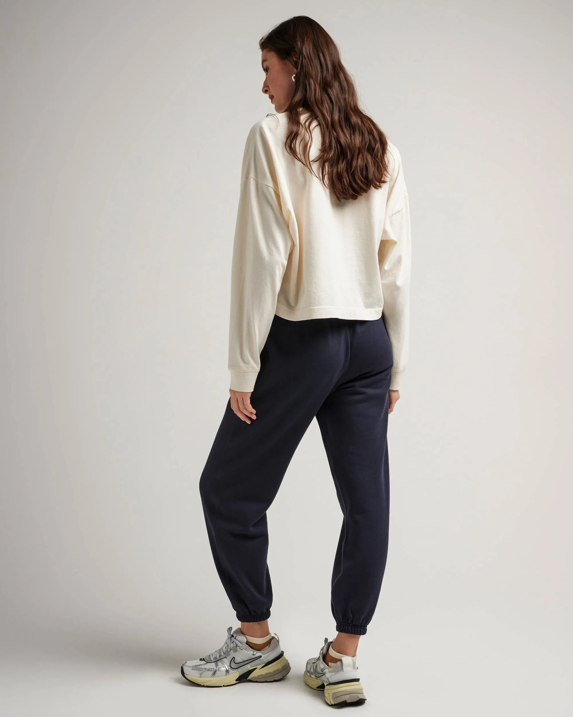 Womens Recycled Fleece Classic Sweatpant - Recycled Fleece - Blue Nights sold by Andie product image thumbnail 3