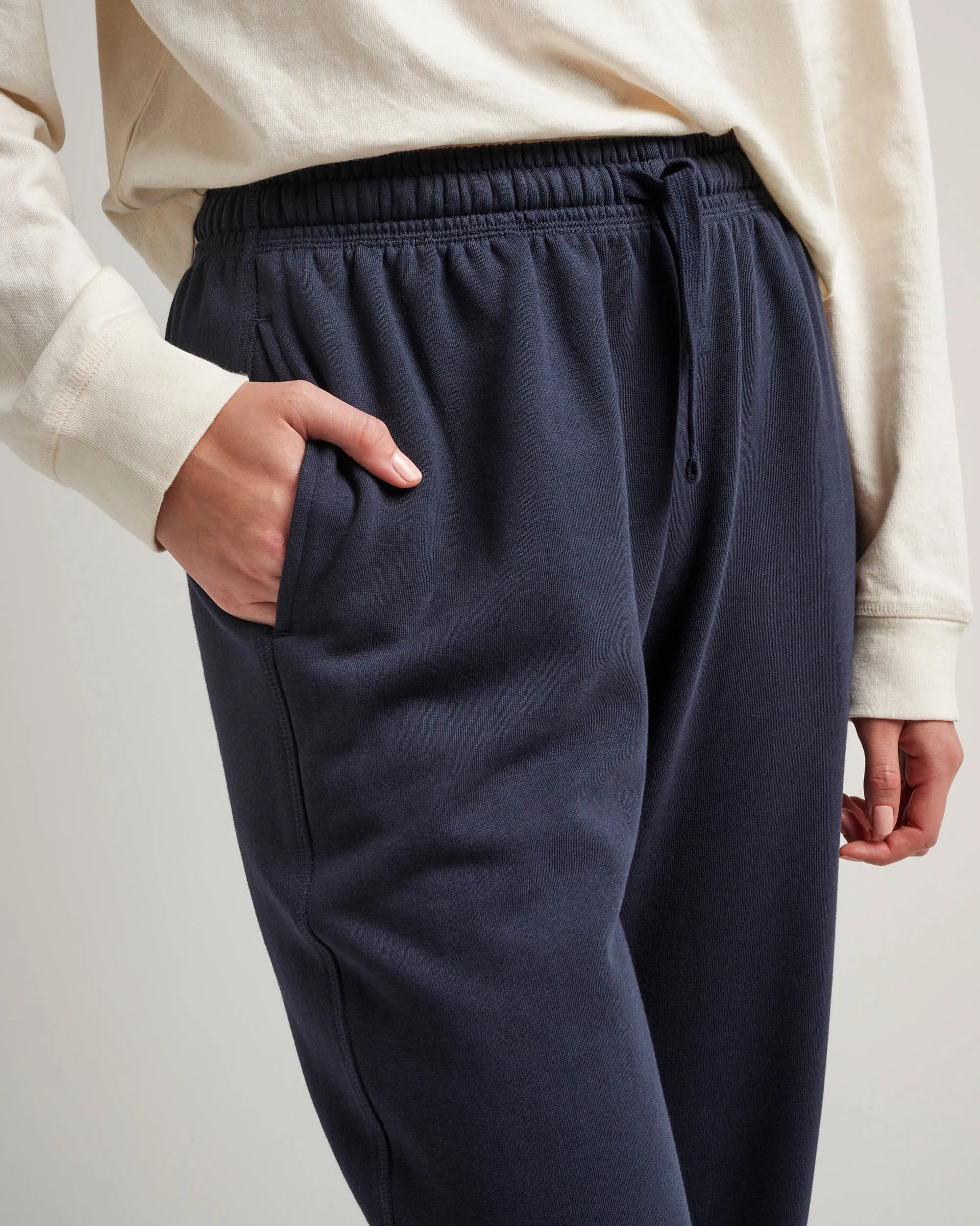 Womens Recycled Fleece Classic Sweatpant - Recycled Fleece - Blue Nights sold by Andie product image thumbnail 4