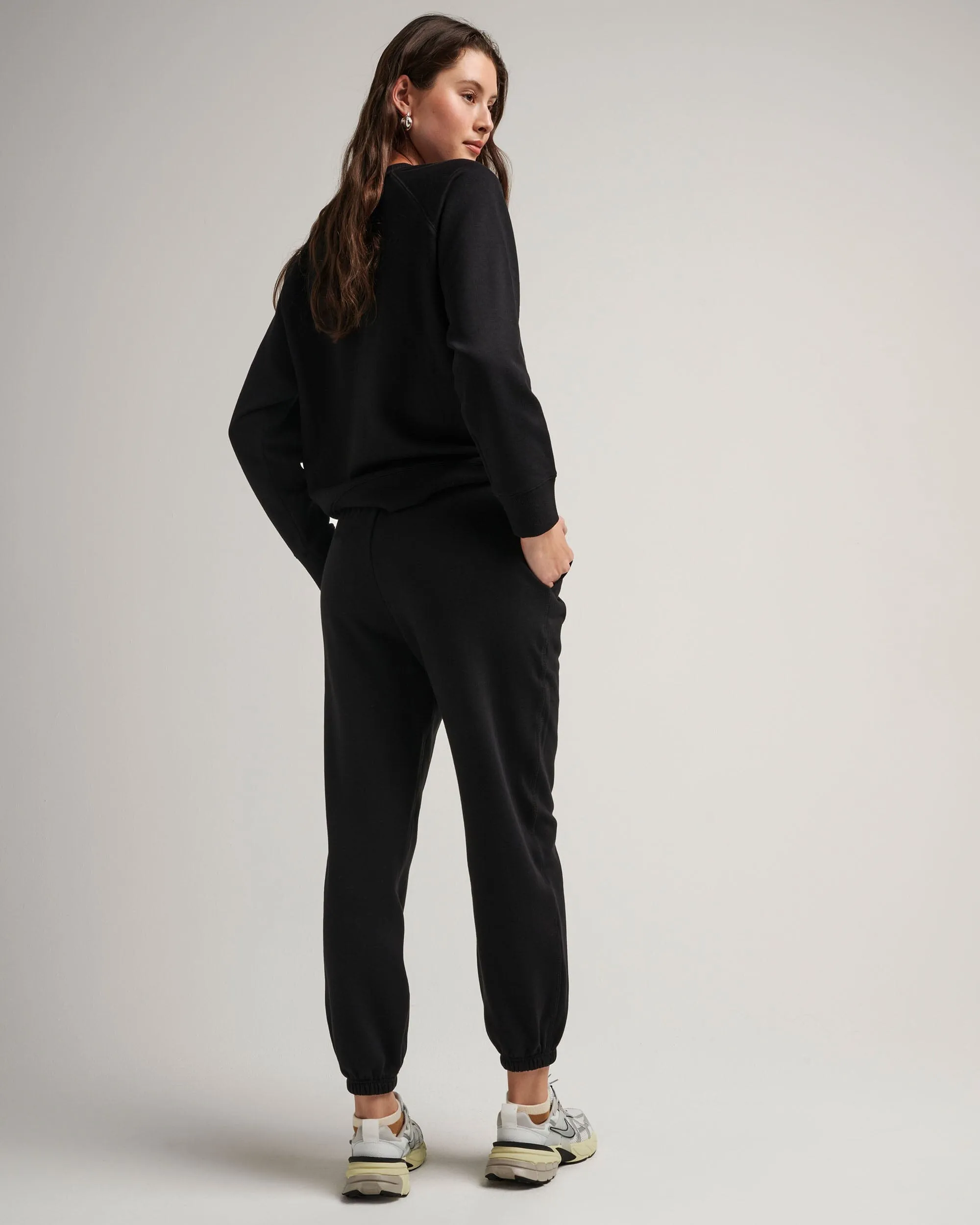 Womens Recycled Fleece Classic Sweatpant - Recycled Fleece - Black sold by Andie product image thumbnail 3
