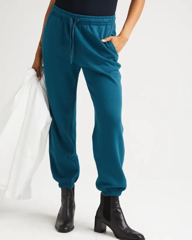 Womens Recycled Fleece Classic Sweatpant - Recycled Fleece - Reflecting Pond sold by Andie