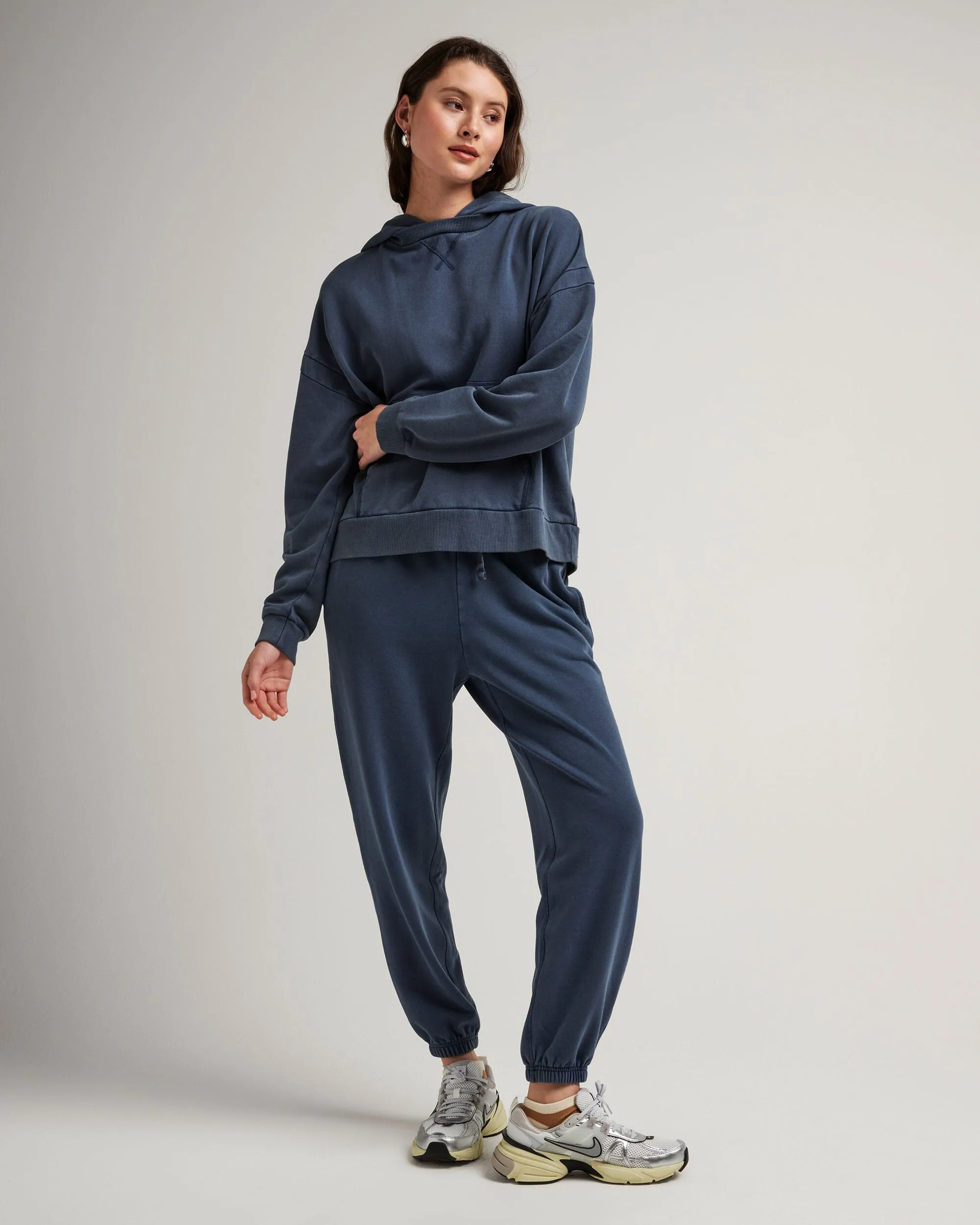 Womens Recycled Fleece Classic Sweatpant - Recycled Fleece - Mineral Moonlit Ocean sold by Andie product image thumbnail 2