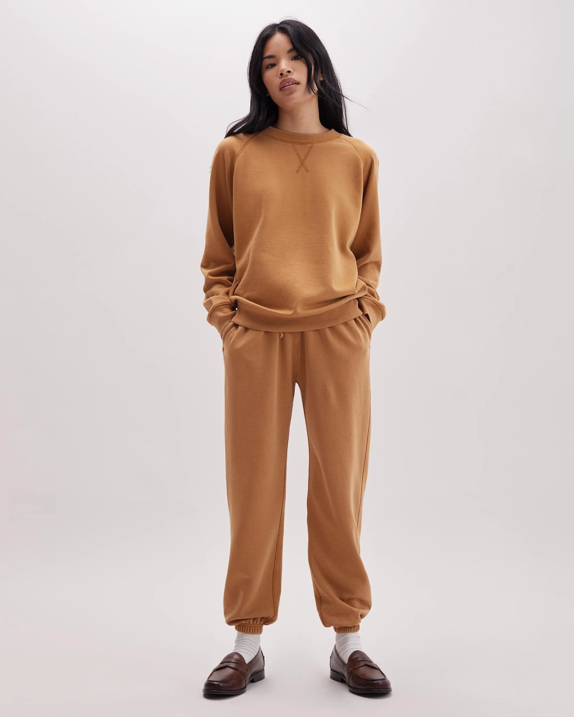 Womens Recycled Fleece Classic Sweatpant - Recycled Fleece - Mineral Gold Spice sold by Andie product image thumbnail 3