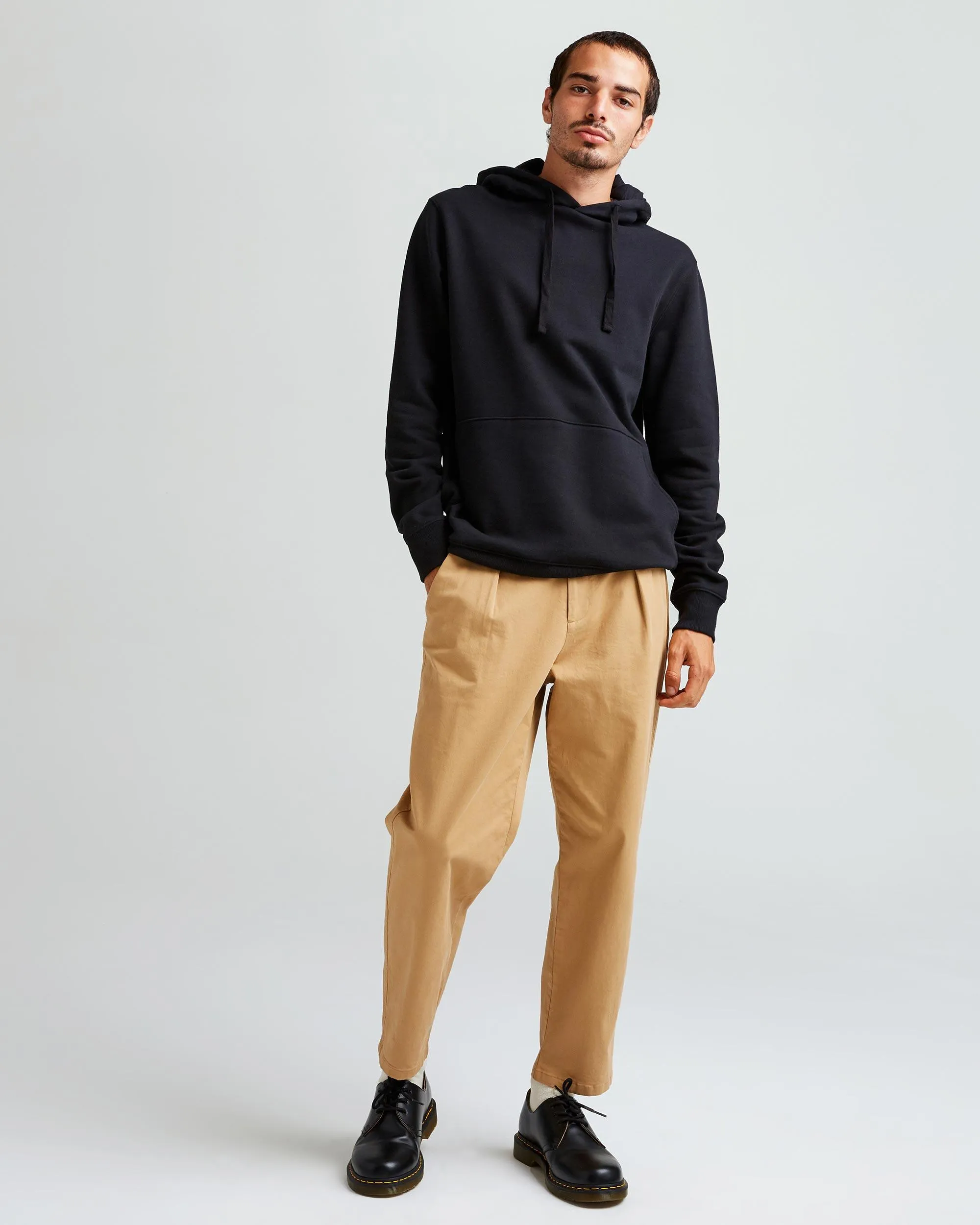 Mens Recycled Fleece Hoodie - Recycled Fleece - Black sold by Andie product image thumbnail 4