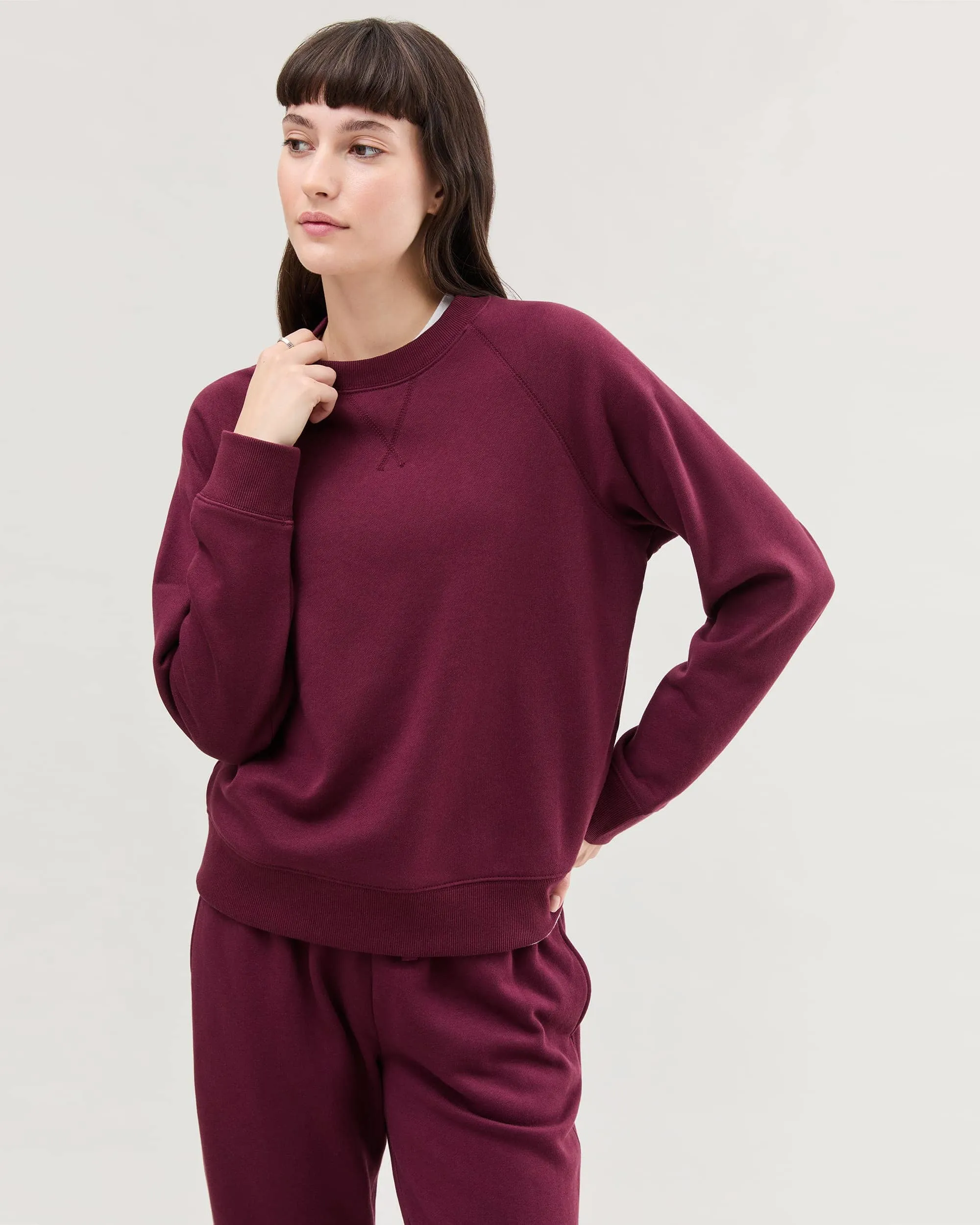 Womens Recycled Fleece Classic Sweatshirt - Recycled Fleece - Port Royal sold by Andie