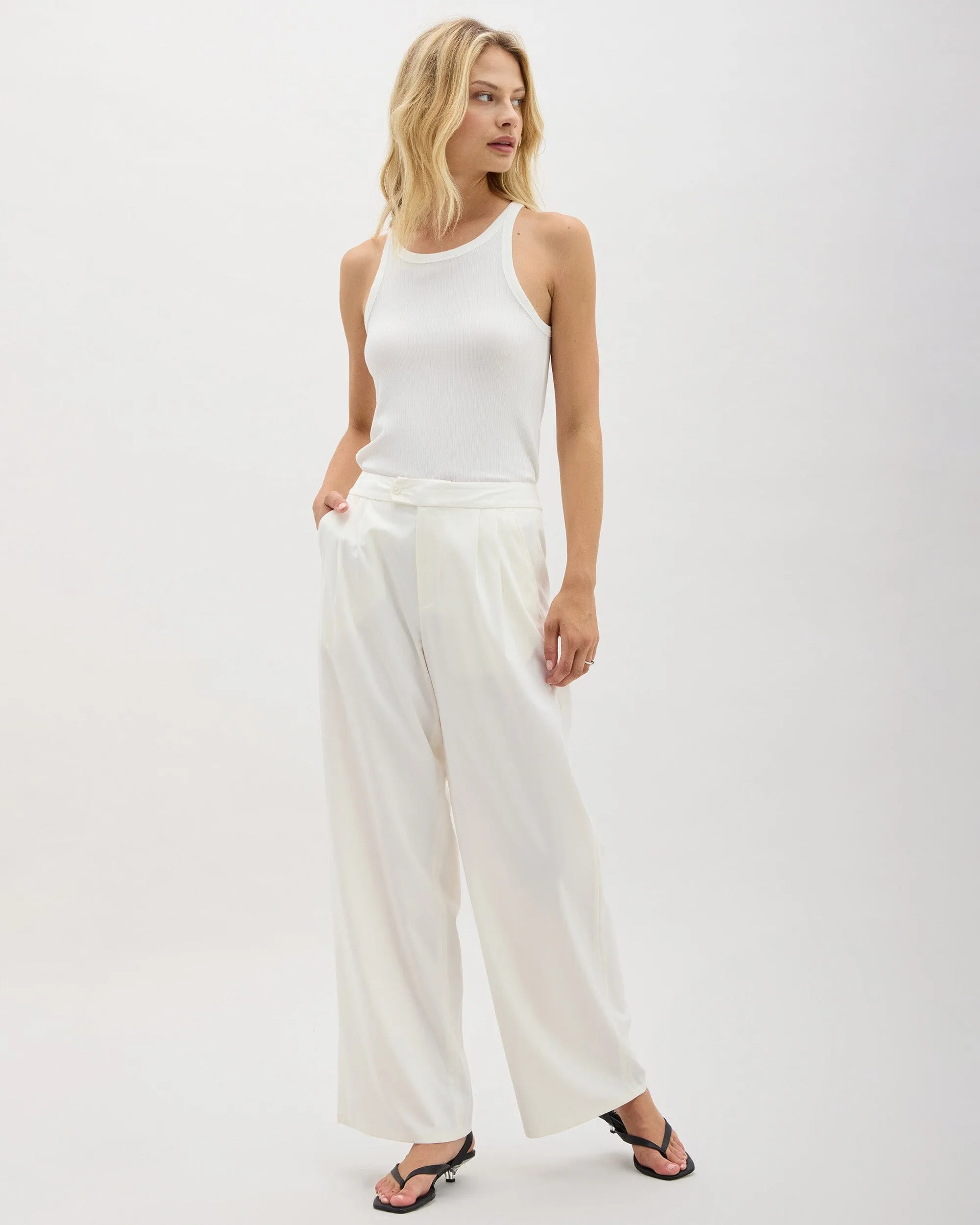 Womens Vintage Rib Tank - Lyocell Rib Knit - Bone sold by Andie product image thumbnail 4