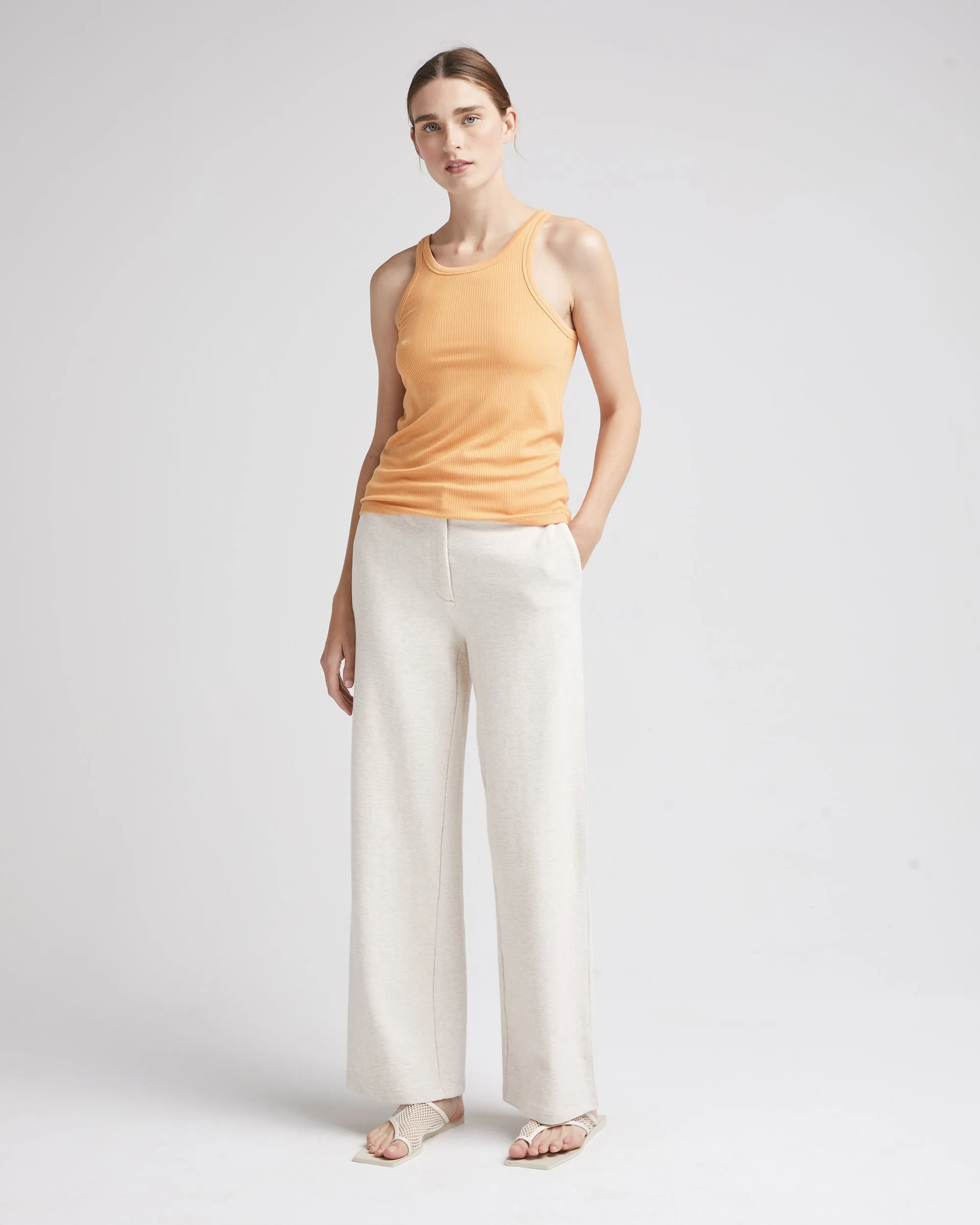 Womens Vintage Rib Tank - Lyocell Rib Knit - Apricot Tan sold by Andie product image thumbnail 3