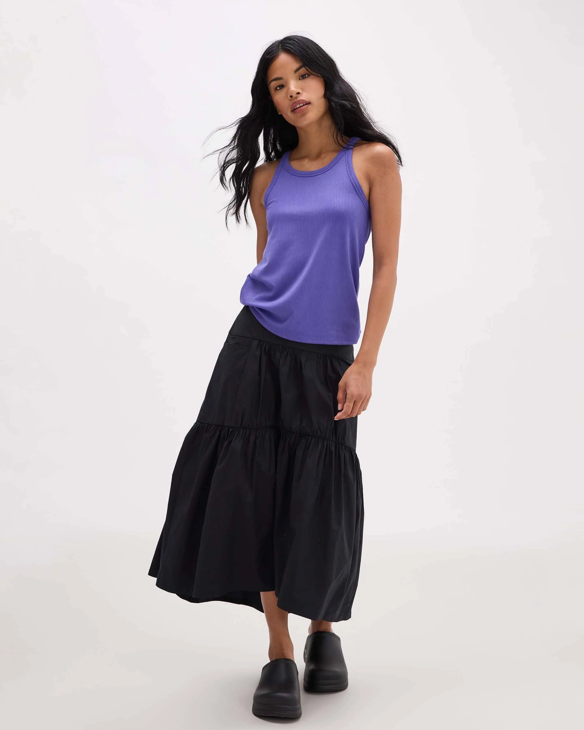 Womens Vintage Rib Tank - Lyocell Rib Knit - Purple Pop sold by Andie product image thumbnail 2