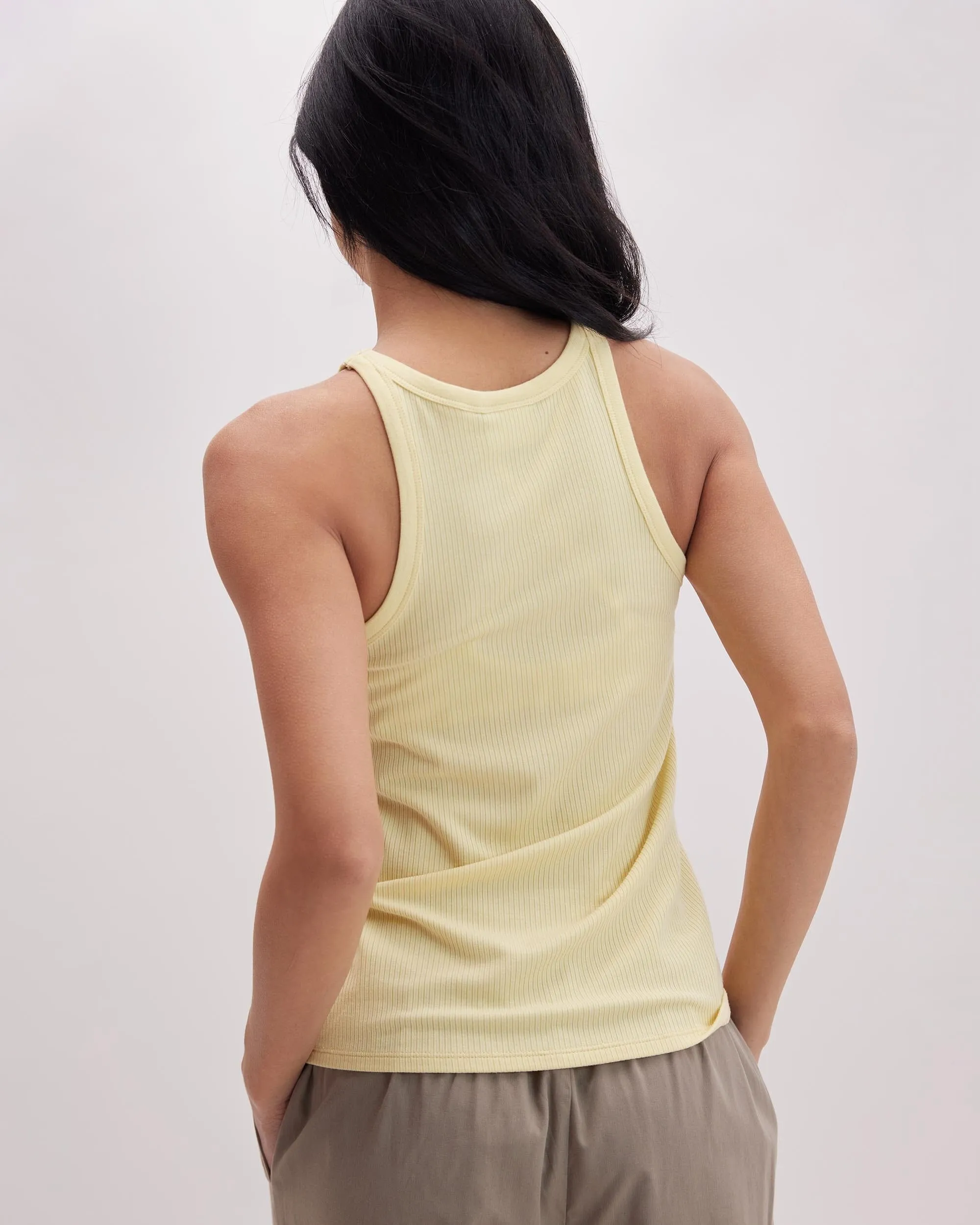 Womens Vintage Rib Tank - Lyocell Rib Knit - Butter sold by Andie product image thumbnail 3