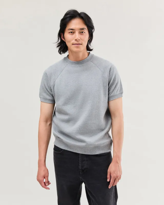 Mens Recycled Fleece Raglan Sweatshirt - Recycled Fleece - Heather Grey sold by Andie