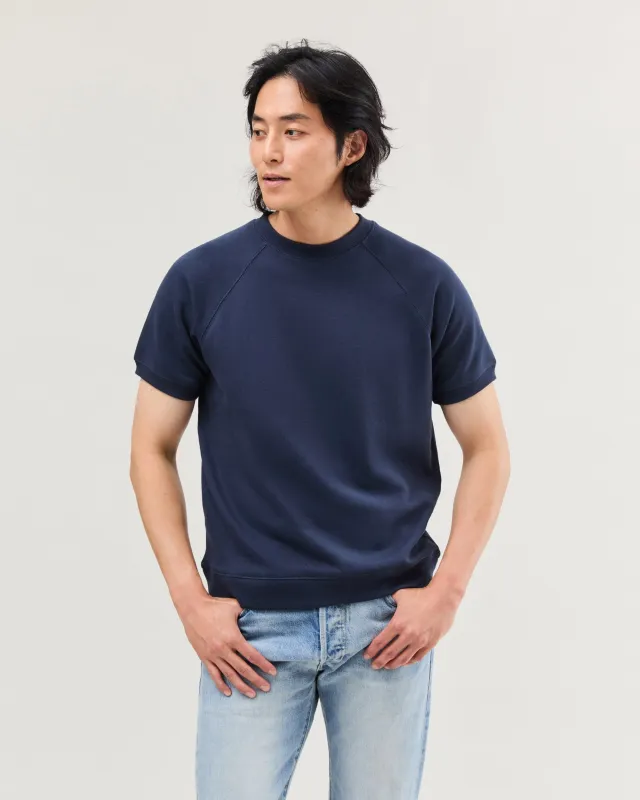 Mens Recycled Fleece Raglan Sweatshirt - Recycled Fleece - Blue Nights sold by Andie