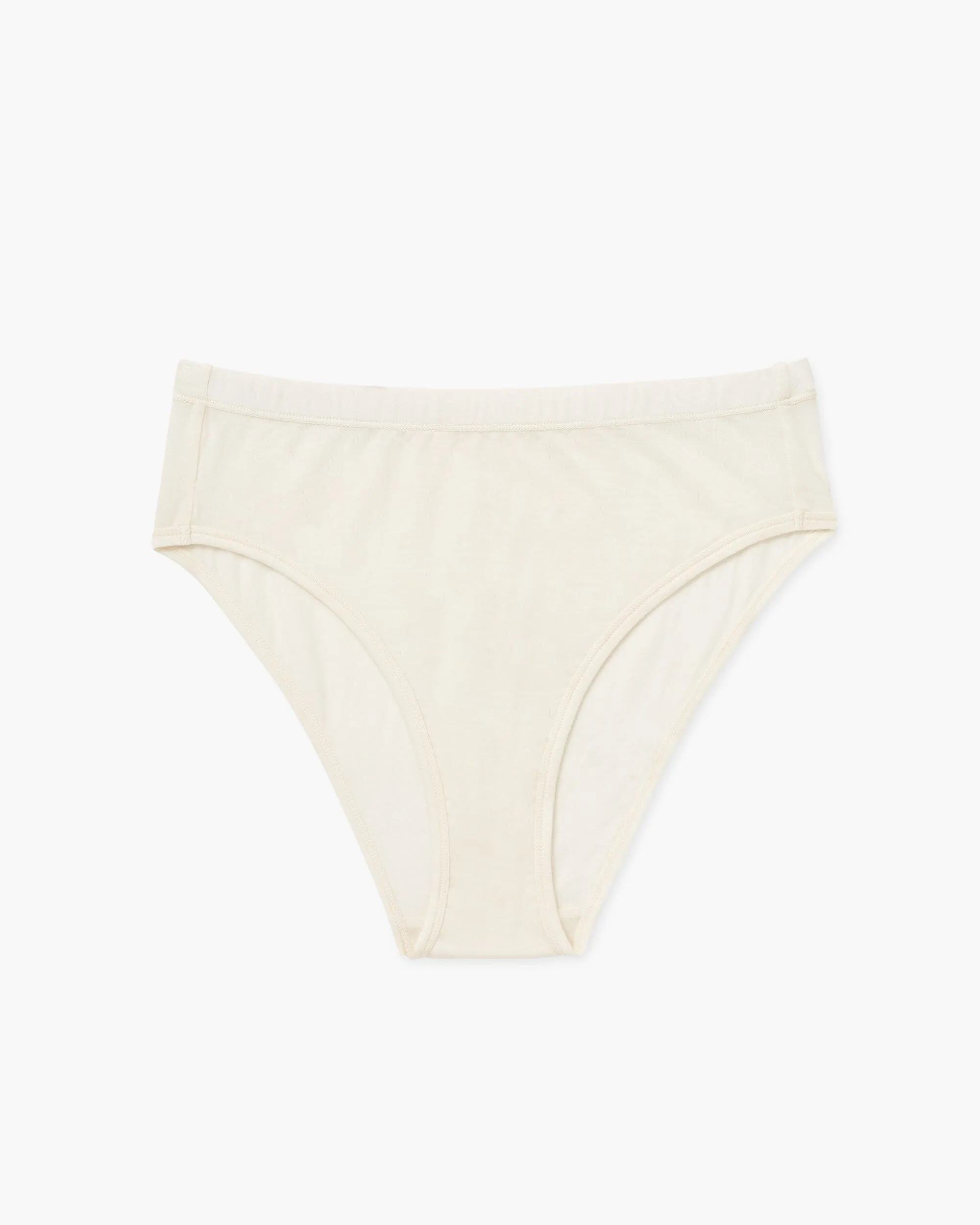 Womens Stretch Lyocell High Waist Brief - Tencel Lyocell Jersey - Bone sold by Andie product image thumbnail 5