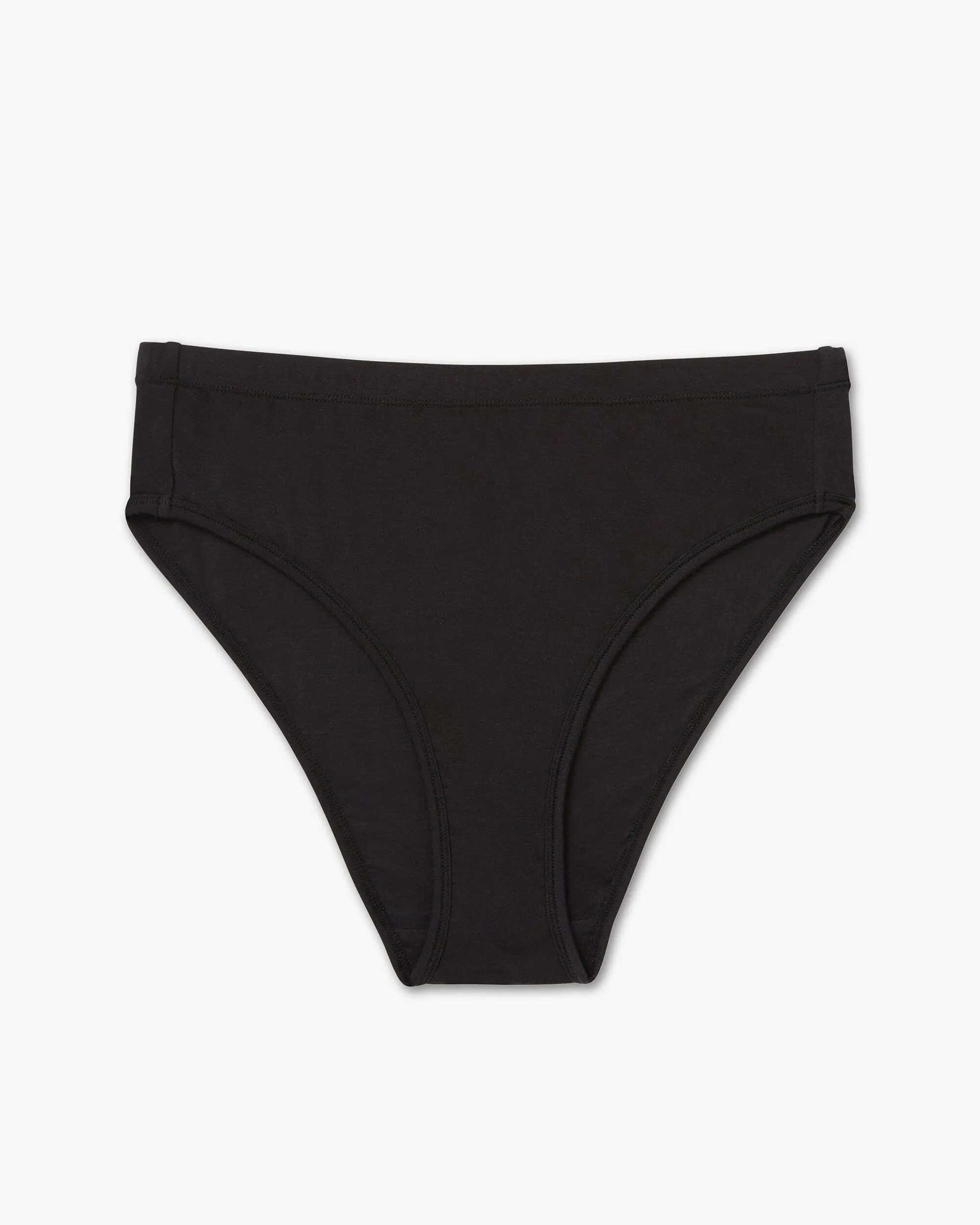 Womens Stretch Lyocell High Waist Brief - Tencel Lyocell Jersey - Black sold by Andie product image thumbnail 5