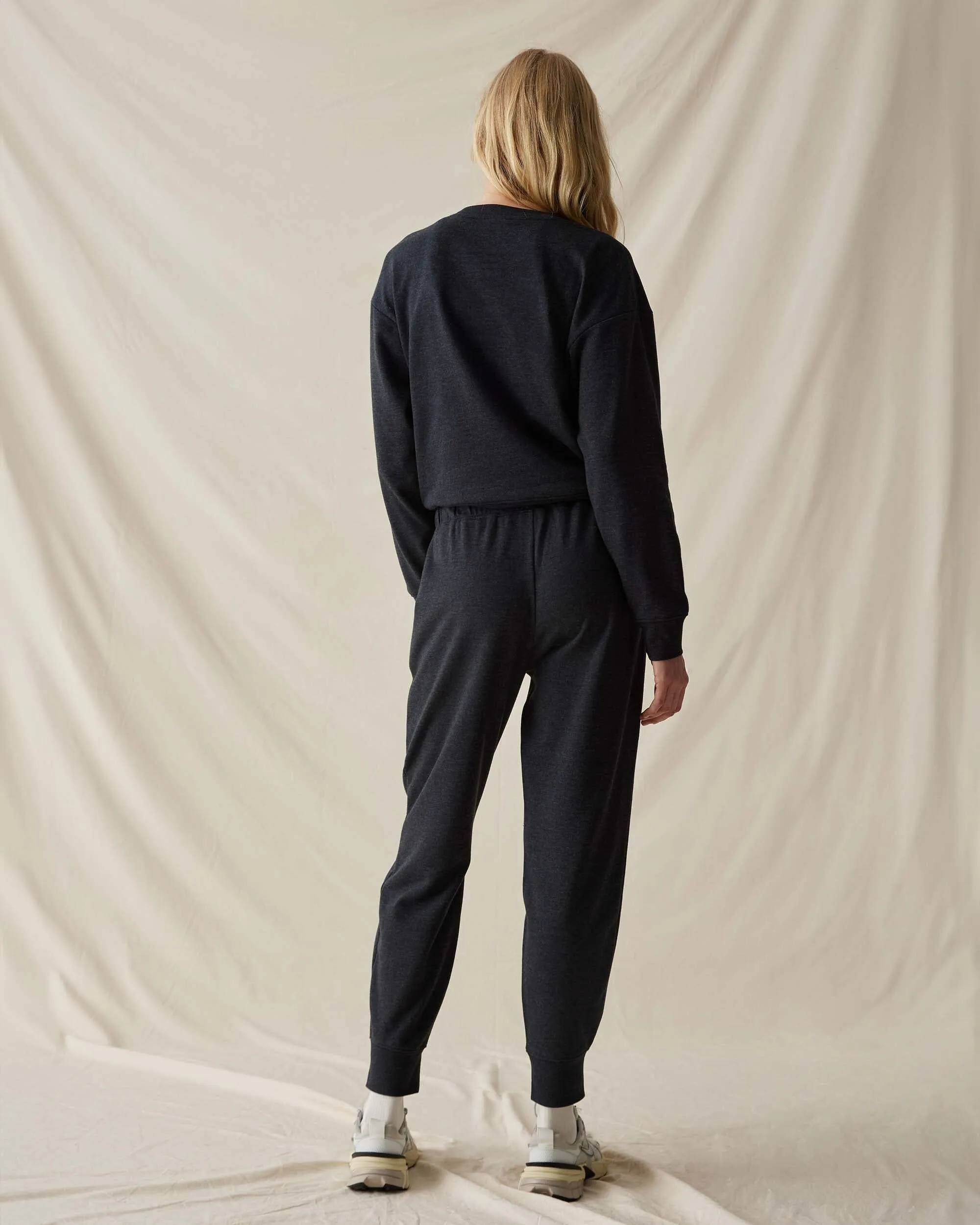 Womens April Lightweight Sweatpant - French Terry - Black sold by Andie product image thumbnail 4