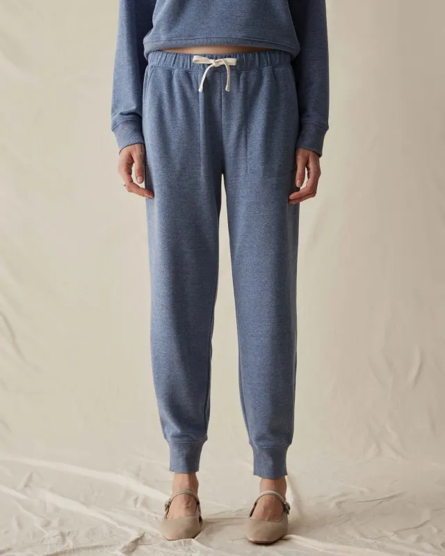 Womens April Lightweight Sweatpant - French Terry - Vintage Indigo sold by Andie