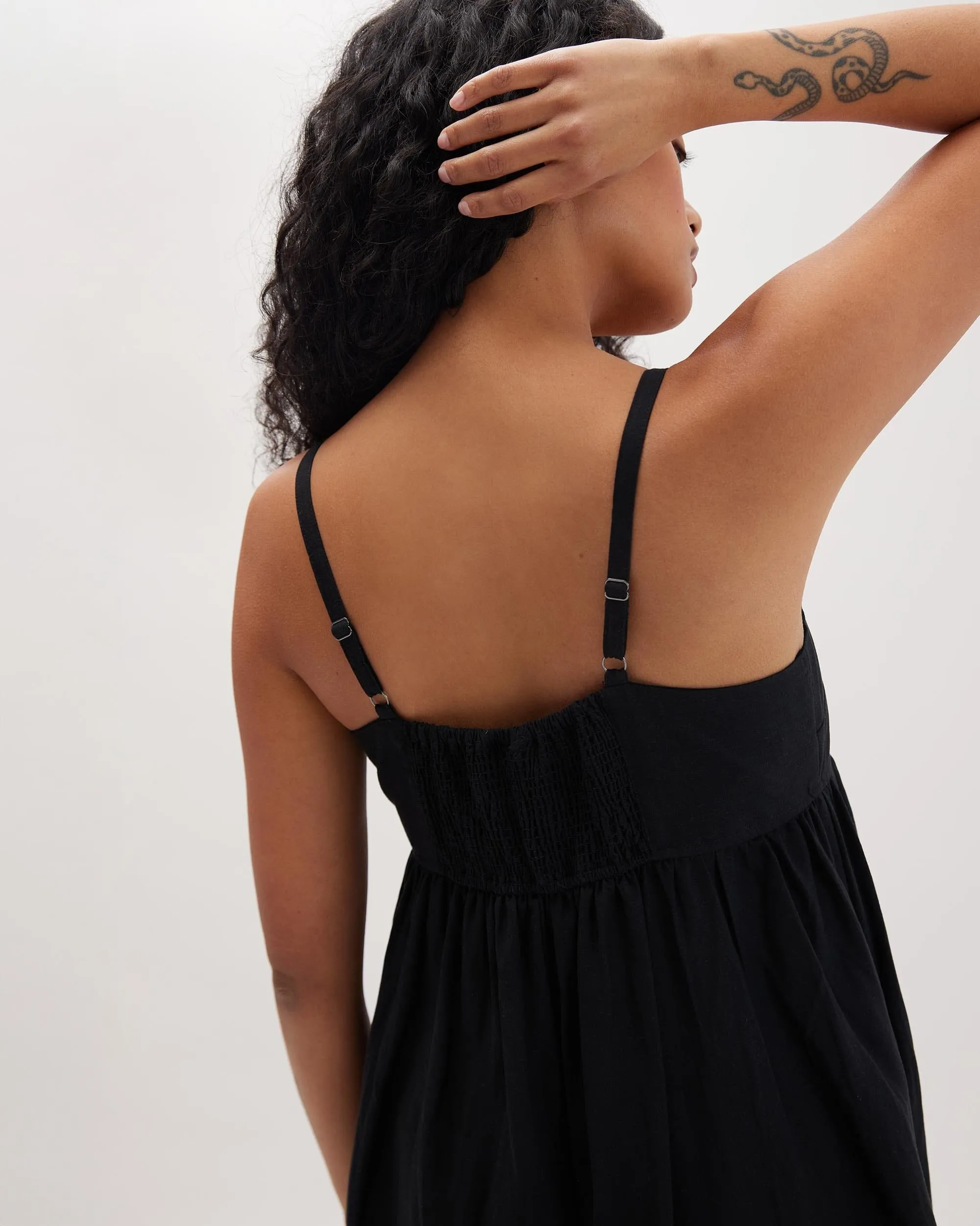 Womens Linen Maxi Dress - Rayon Linen Woven - Black sold by Andie product image thumbnail 5